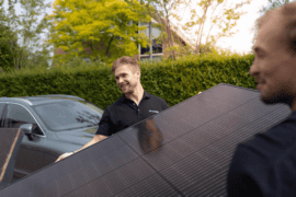 Uitvoer van het installeren van zonnepanelen door DLE
