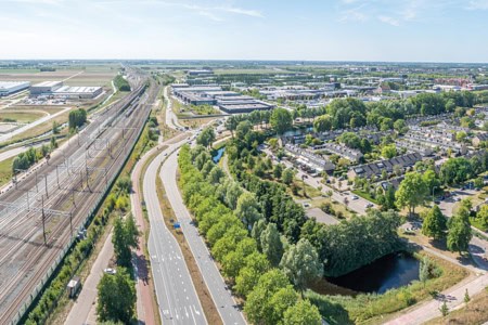 Foto van Hoofddorp bovenaf