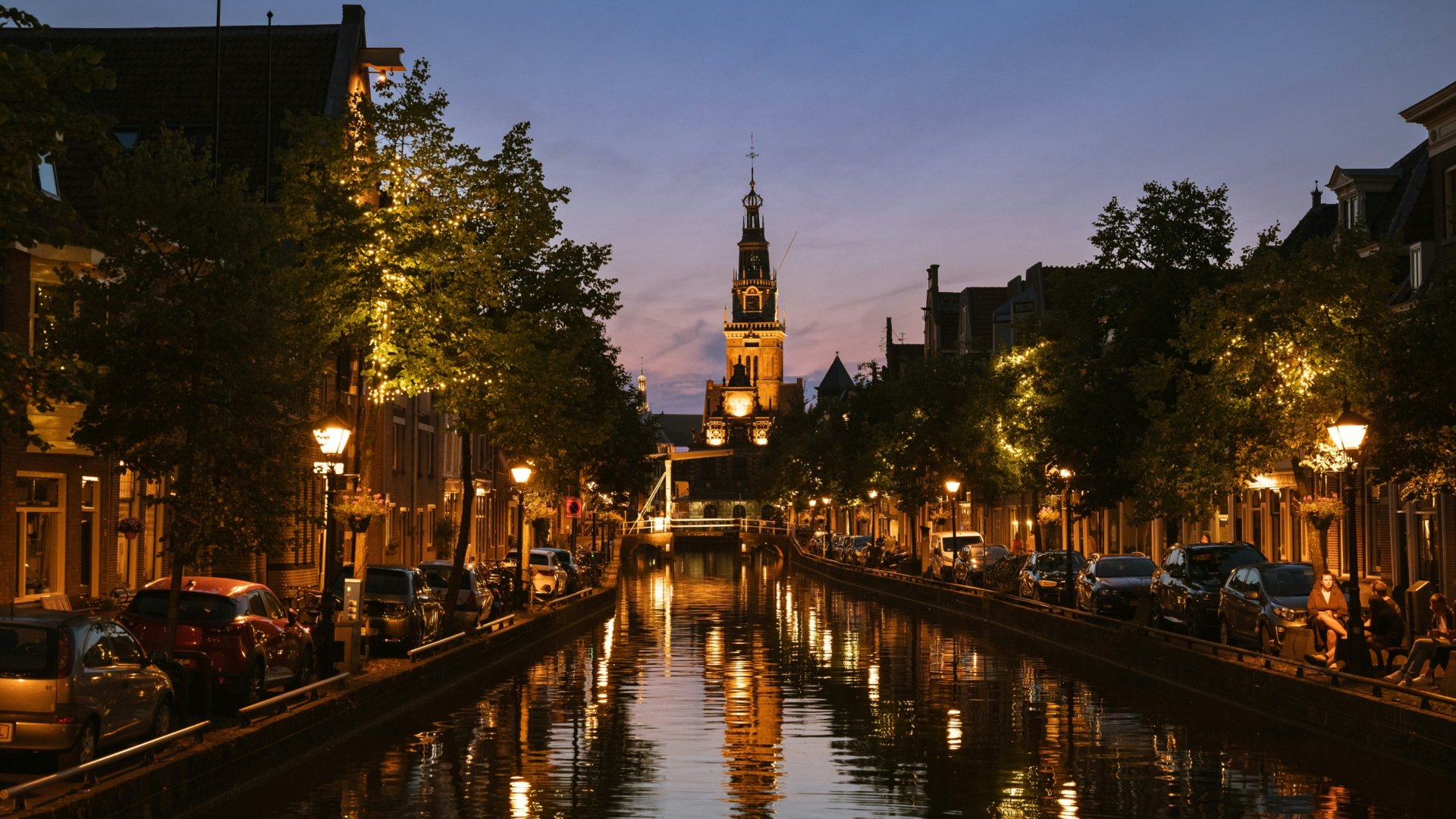 Alkmaar centrum in de avond