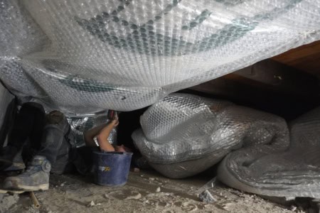 Foto uitvoering isolatie (vloerisolatie) project in Alkmaar