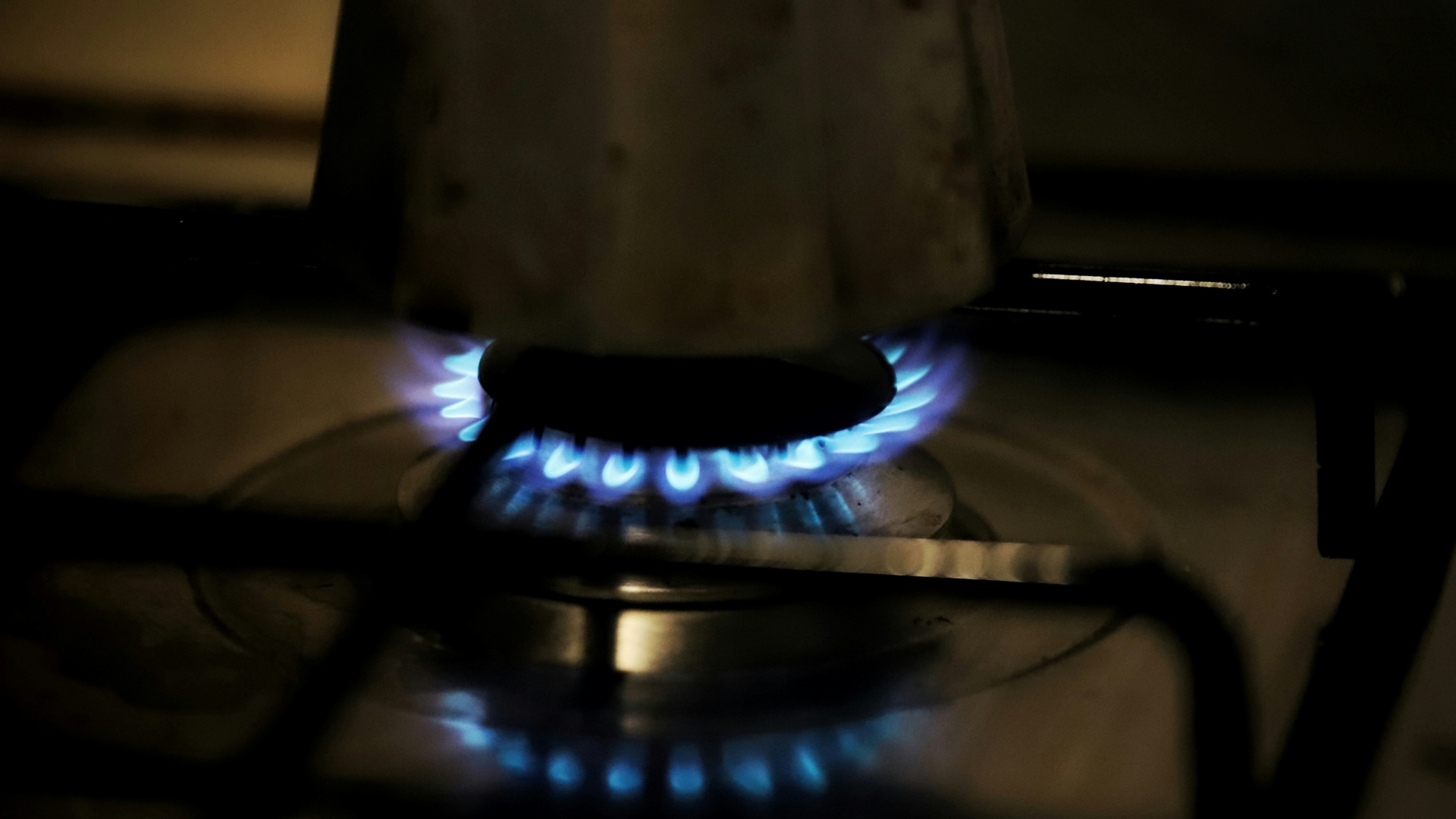 Pan op een gasbrander